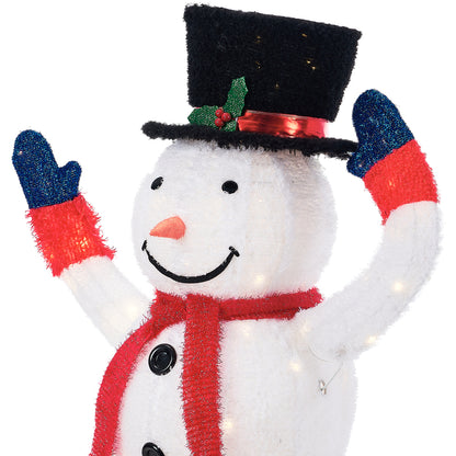 Tinseltown 3D Christmas Snowman Light LED 127cm Xmas Festive Display-Christmas Light-PEROZ Accessories