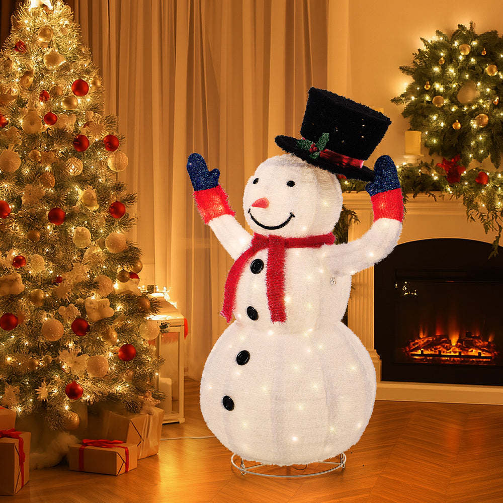 Tinseltown 3D Christmas Snowman Light LED 127cm Xmas Festive Display-Christmas Light-PEROZ Accessories
