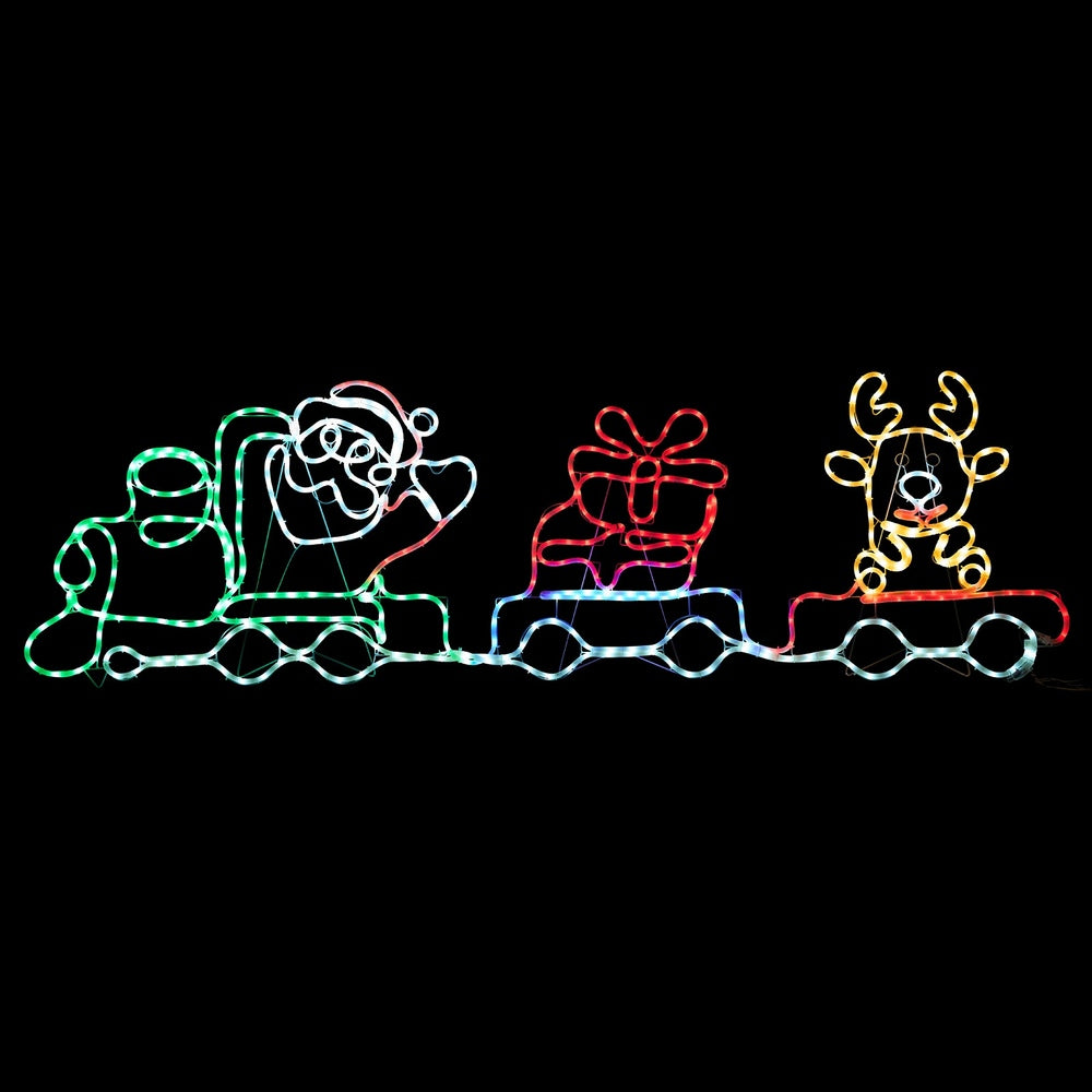 Tinseltown Christmas Light LED Motif Lights Santa Train 196cm-Christmas Light-PEROZ Accessories