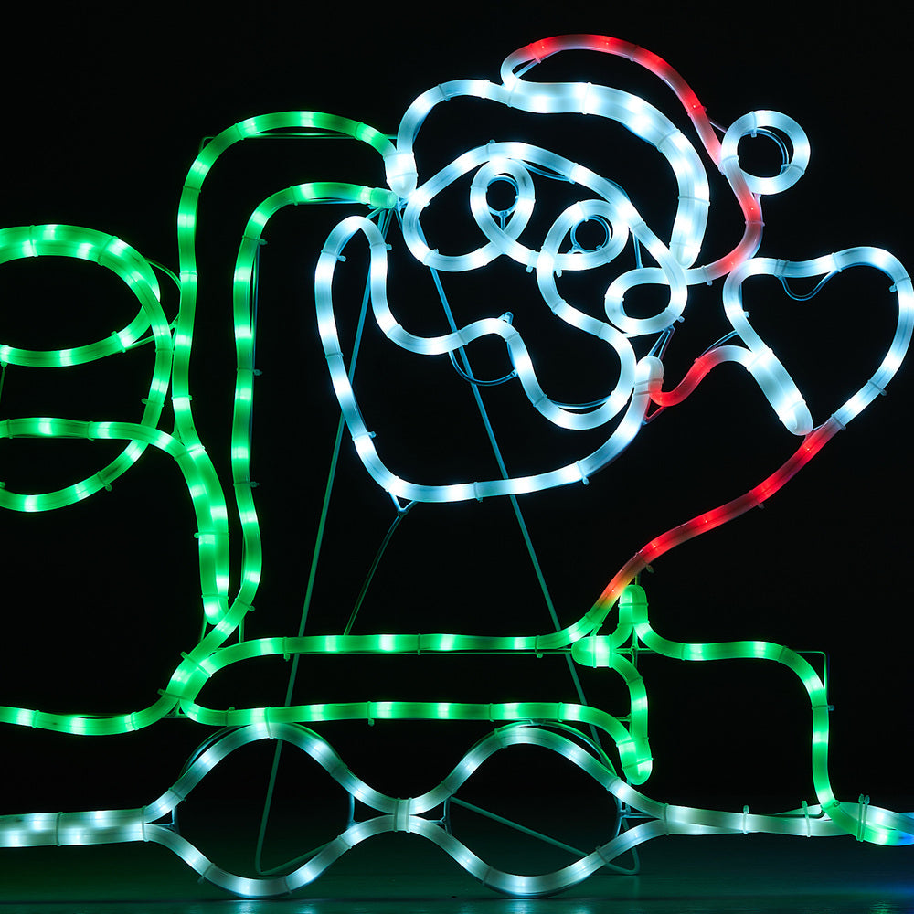 Tinseltown Christmas Light LED Motif Lights Santa Train 196cm-Christmas Light-PEROZ Accessories