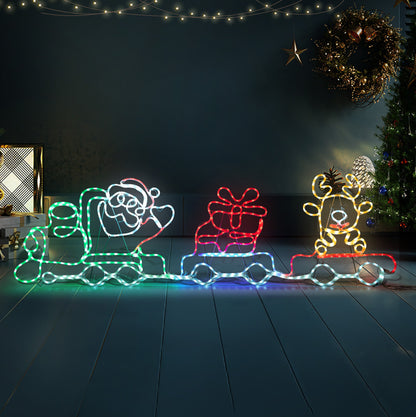 Tinseltown Christmas Light LED Motif Lights Santa Train 196cm-Christmas Light-PEROZ Accessories