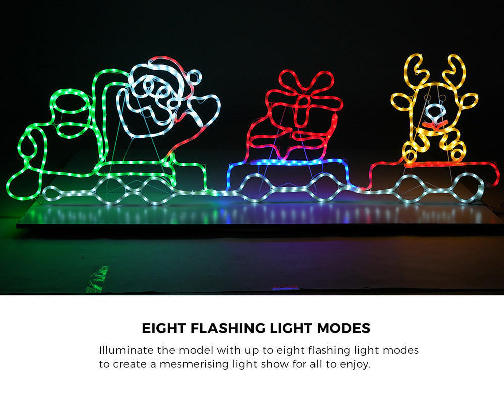 Tinseltown Christmas Light LED Motif Lights Santa Train 196cm-Christmas Light-PEROZ Accessories