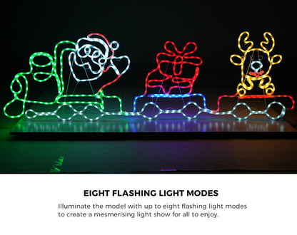 Tinseltown Christmas Light LED Motif Lights Santa Train 196cm-Christmas Light-PEROZ Accessories