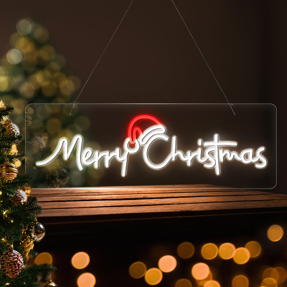 Tinseltown Merry Christmas Sign Light LED Motif Rope Lights 76cm-Christmas Light-PEROZ Accessories