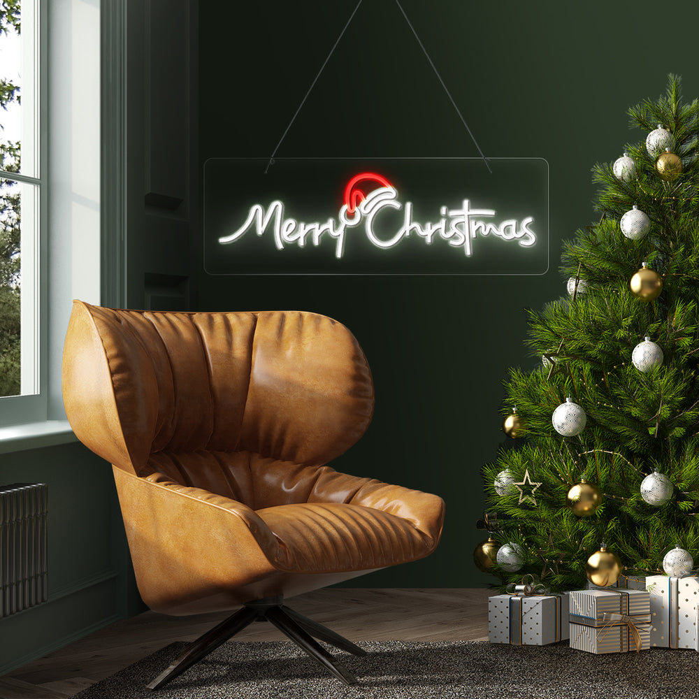 Tinseltown Merry Christmas Sign Light LED Motif Rope Lights 76cm-Christmas Light-PEROZ Accessories