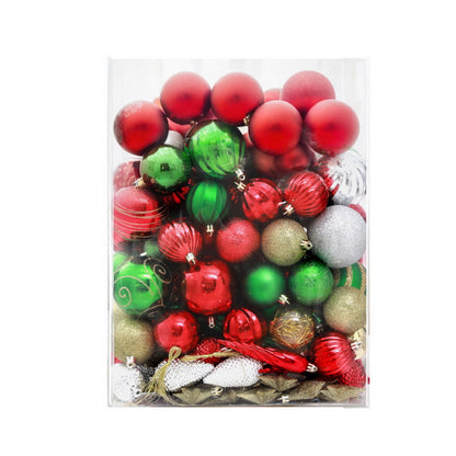 Jingle Jollys 155pcs Christmas Tree Decorations Set Baubles Ornaments Party-Occasions &gt; Christmas &gt; Christmas Decorations-PEROZ Accessories