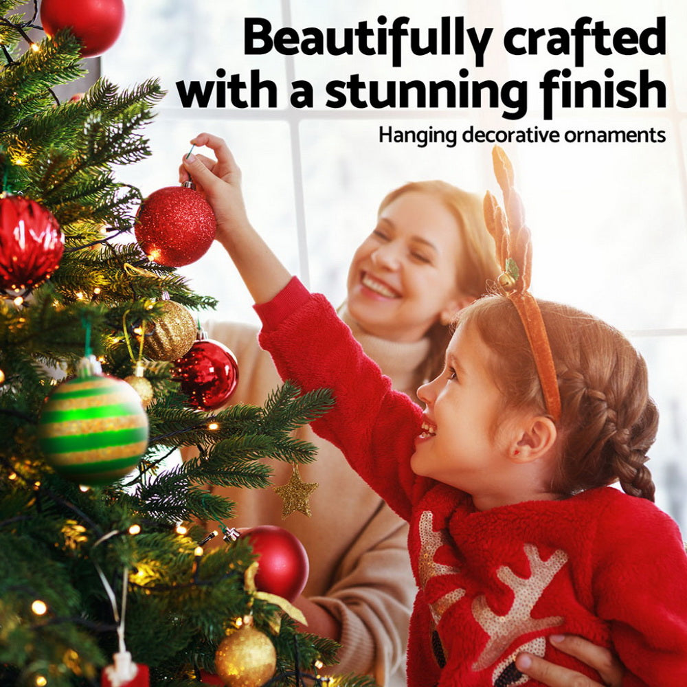Jingle Jollys 155pcs Christmas Tree Decorations Set Baubles Ornaments Party-Occasions &gt; Christmas &gt; Christmas Decorations-PEROZ Accessories