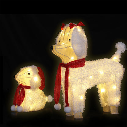 Jingle Jollys Christmas Lights 60 LED Fairy Light 2pcs Dog Decorations Set-Occasions &gt; Christmas &gt; Outdoor Decorations &amp; Lights-PEROZ Accessories
