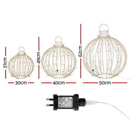 Jingle Jollys Christmas Lights 360 LED Fairy Light 3pcs Ball Decorations Set-Occasions &gt; Christmas &gt; Outdoor Decorations &amp; Lights-PEROZ Accessories
