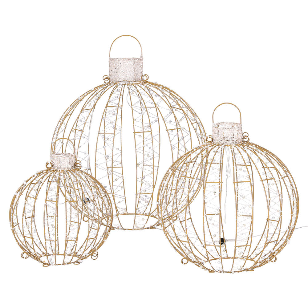 Jingle Jollys Christmas Lights 360 LED Fairy Light 3pcs Ball Decorations Set-Occasions &gt; Christmas &gt; Outdoor Decorations &amp; Lights-PEROZ Accessories