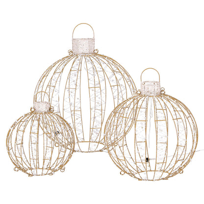 Jingle Jollys Christmas Lights 360 LED Fairy Light 3pcs Ball Decorations Set-Occasions &gt; Christmas &gt; Outdoor Decorations &amp; Lights-PEROZ Accessories