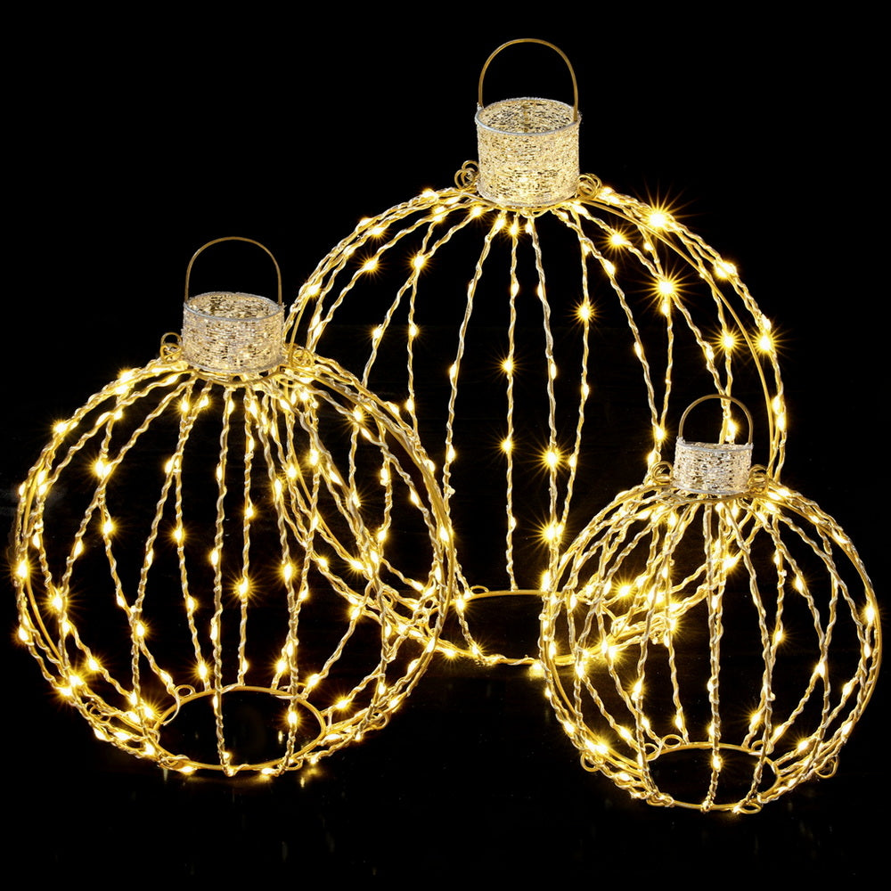 Jingle Jollys Christmas Lights 320 LED Fairy Light 3pcs Ball Decorations Set-Occasions &gt; Christmas &gt; Outdoor Decorations &amp; Lights-PEROZ Accessories