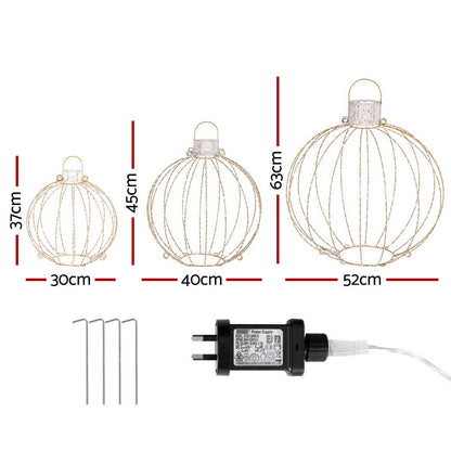 Jingle Jollys Christmas Lights 320 LED Fairy Light 3pcs Ball Decorations Set-Occasions &gt; Christmas &gt; Outdoor Decorations &amp; Lights-PEROZ Accessories