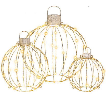 Jingle Jollys Christmas Lights 320 LED Fairy Light 3pcs Ball Decorations Set-Occasions &gt; Christmas &gt; Outdoor Decorations &amp; Lights-PEROZ Accessories