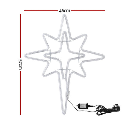 Jingle Jollys Christmas Lights 57cm Bethlehem Star 90 LED Xmas Decorations Motif-Occasions &gt; Christmas &gt; Christmas Decorations-PEROZ Accessories