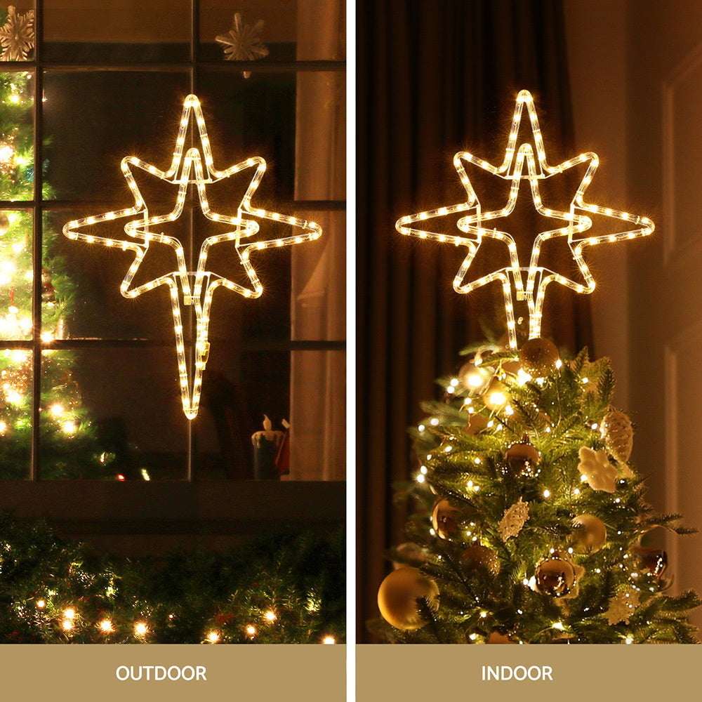 Jingle Jollys Christmas Lights 57cm Bethlehem Star 90 LED Xmas Decorations Motif-Occasions &gt; Christmas &gt; Christmas Decorations-PEROZ Accessories