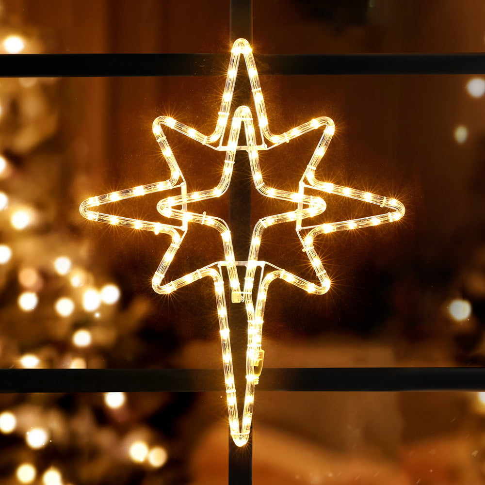 Jingle Jollys Christmas Lights 57cm Bethlehem Star 90 LED Xmas Decorations Motif-Occasions &gt; Christmas &gt; Christmas Decorations-PEROZ Accessories