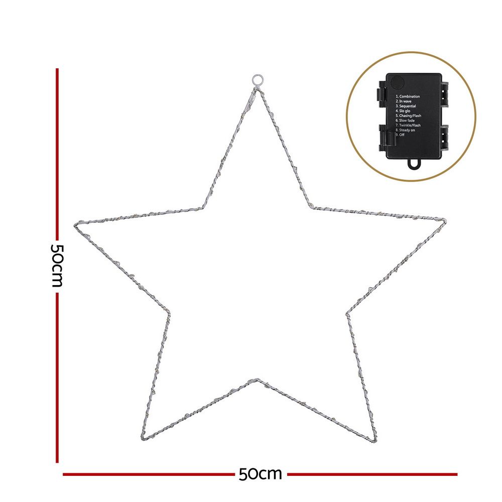 Jingle Jollys Christmas Lights 50cm Star 70 LED Xmas Decorations-Occasions > Christmas > Outdoor Decorations &amp; Lights-PEROZ Accessories