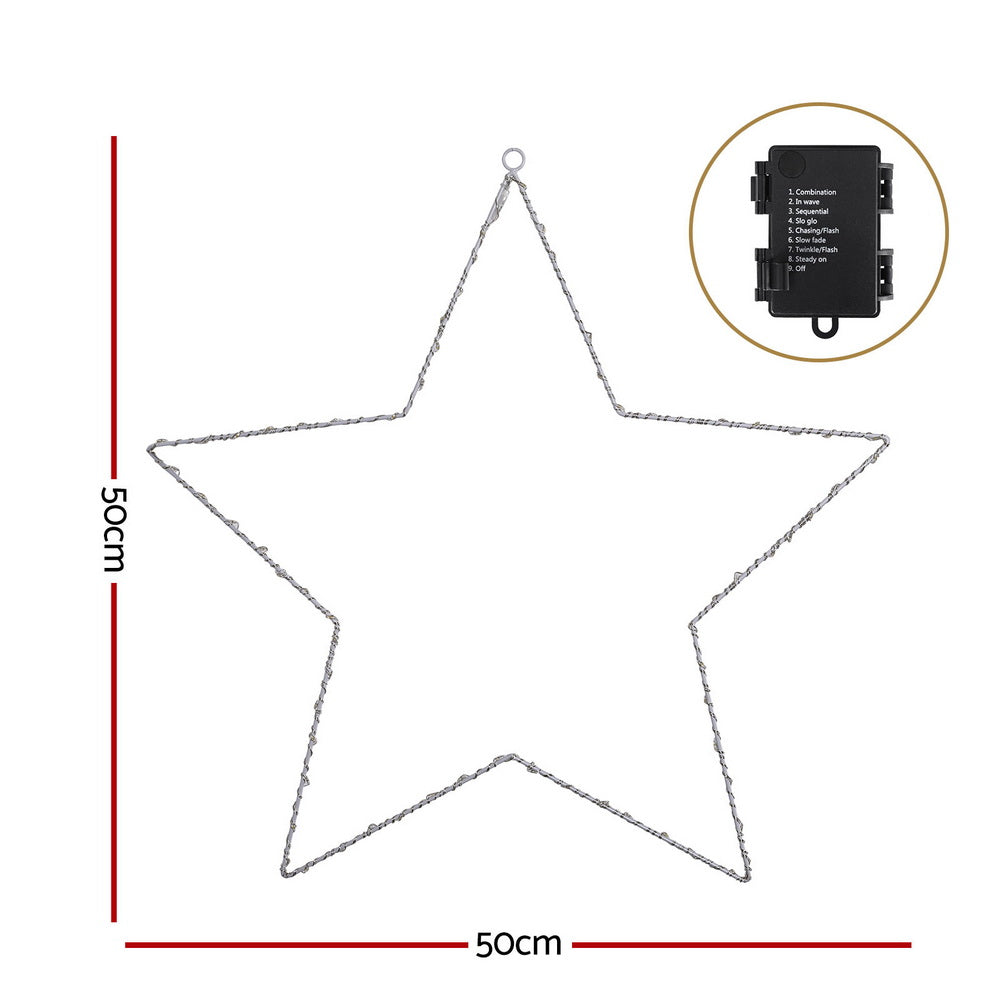 Jingle Jollys Christmas Lights 50cm Star 70 LED Xmas Decorations-Occasions &gt; Christmas &gt; Outdoor Decorations &amp; Lights-PEROZ Accessories