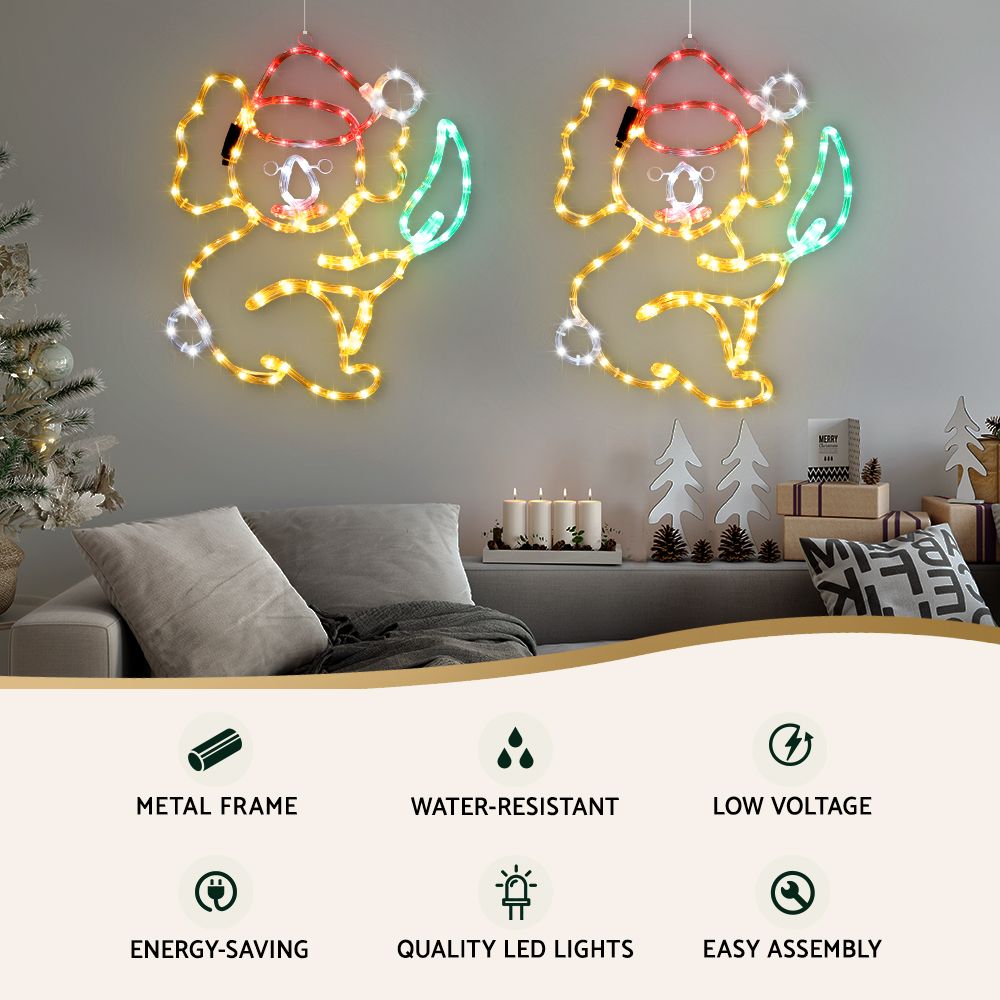 0.48M Christmas Lights Motif 216 LED Rope Light Outdoor Decoration Jingle Jollys-Occasions > Christmas > Outdoor Decorations &amp; Lights-PEROZ Accessories