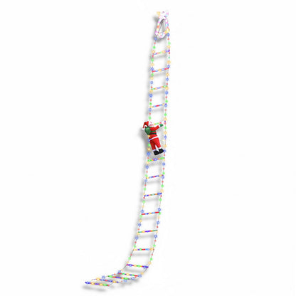 Jingle Jollys 3.5M Christmas Lights 300 LED Ladder Light with Santa Claus Decor-Occasions &gt; Christmas &gt; Outdoor Decorations &amp; Lights-PEROZ Accessories