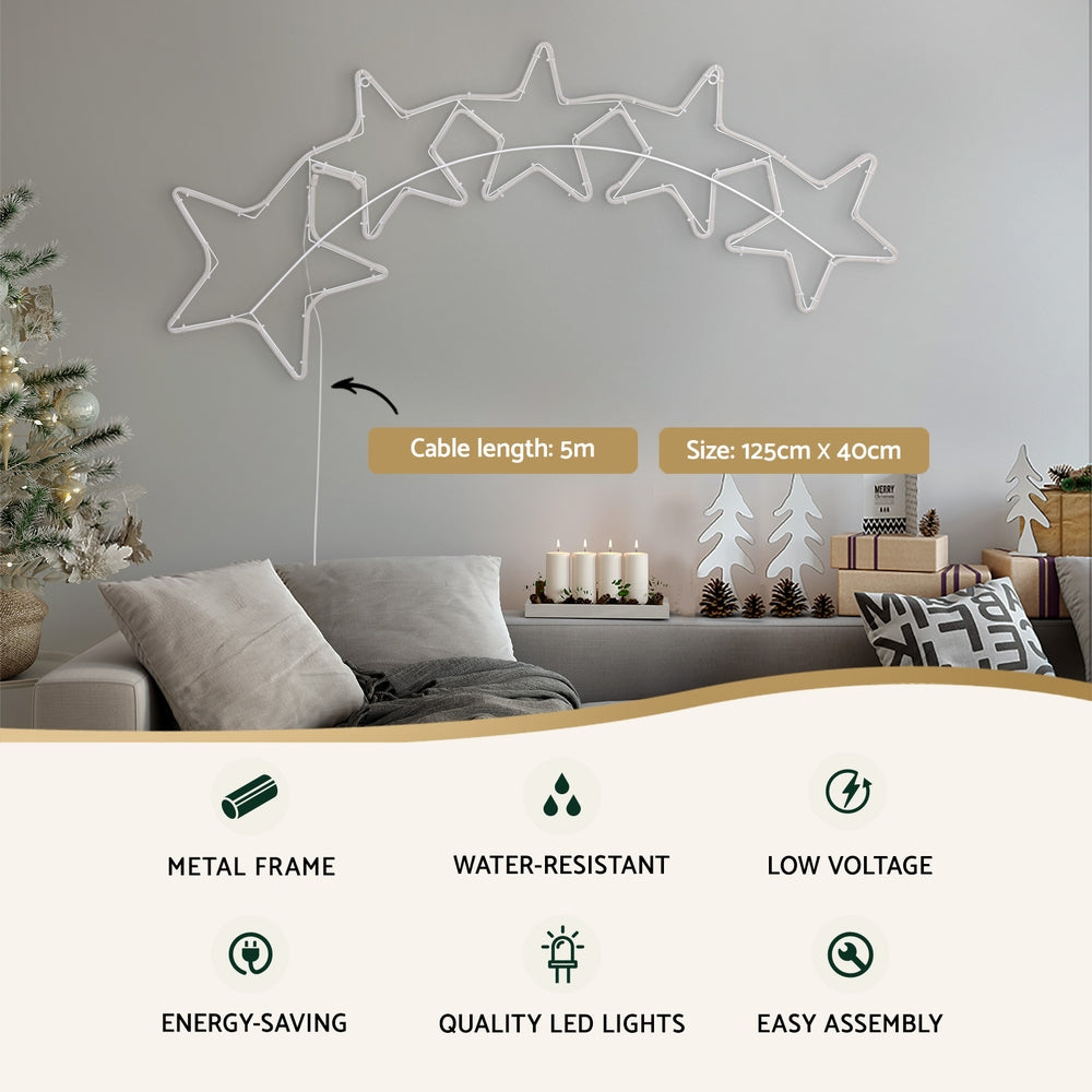 Jingle Jollys Christmas Lights 125cm Motif 560 LED Rope Light Outdoor Decoration-Occasions &gt; Christmas &gt; Outdoor Decorations &amp; Lights-PEROZ Accessories