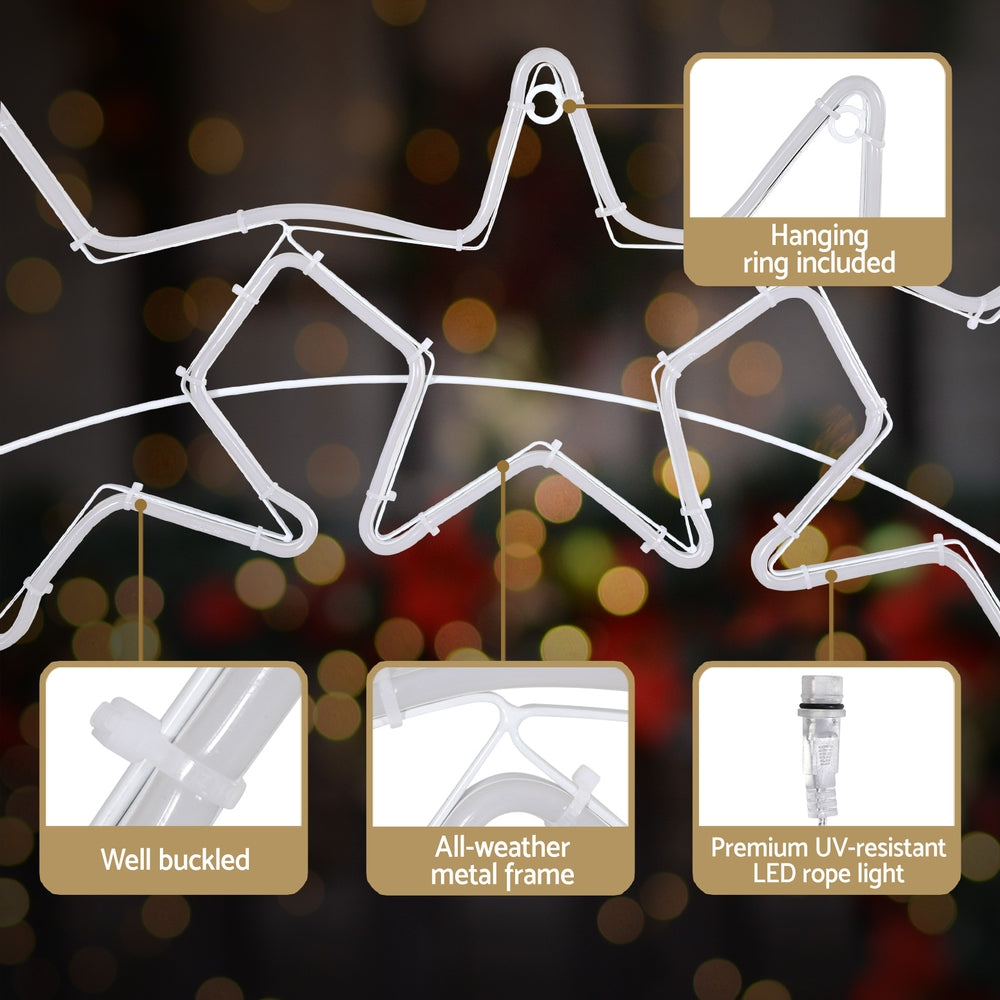 Jingle Jollys Christmas Lights 125cm Motif 560 LED Rope Light Outdoor Decoration-Occasions &gt; Christmas &gt; Outdoor Decorations &amp; Lights-PEROZ Accessories