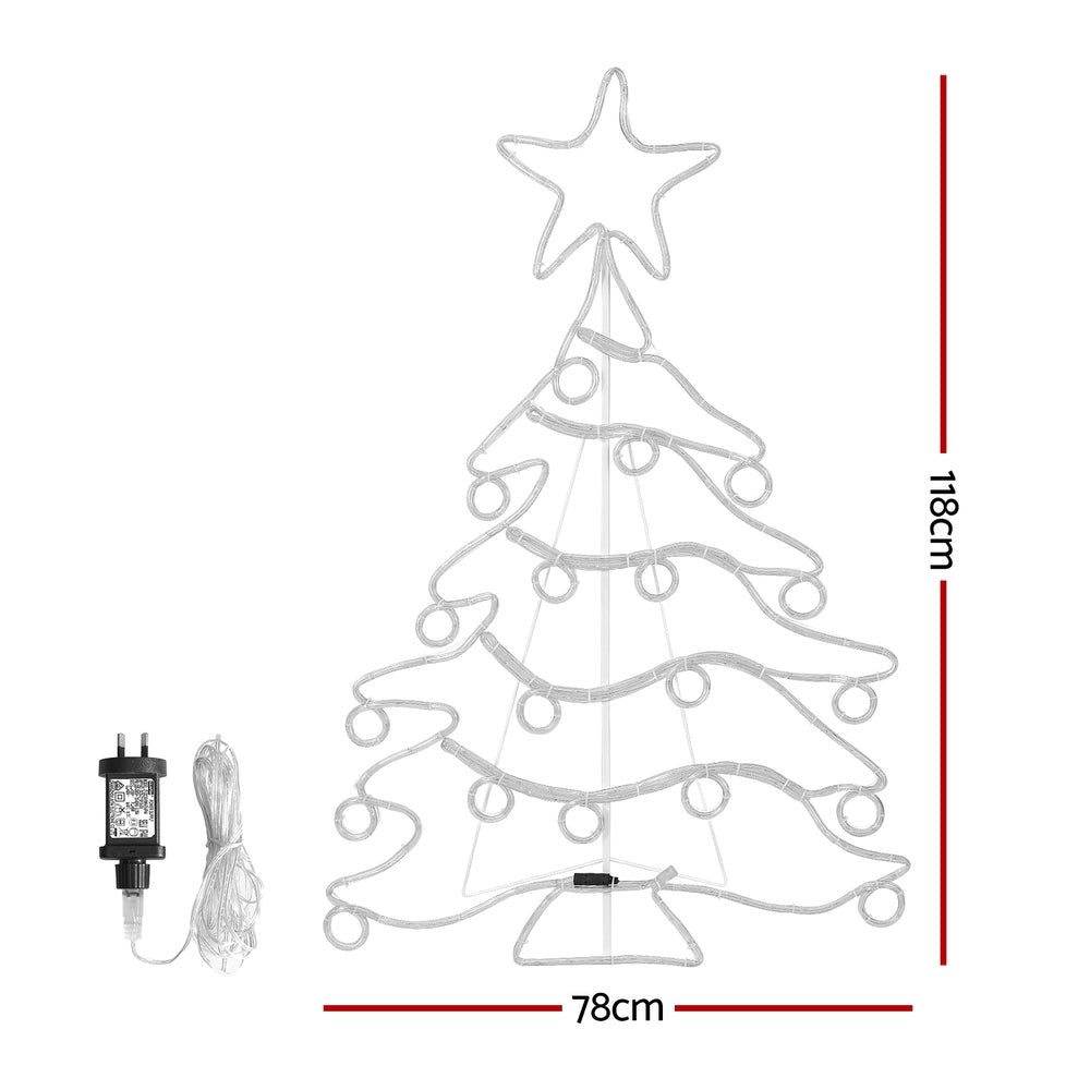 Jingle Jollys Christmas Lights 118cm Motif 288 LED Rope Light Outdoor Decoration-Occasions &gt; Christmas &gt; Outdoor Decorations &amp; Lights-PEROZ Accessories