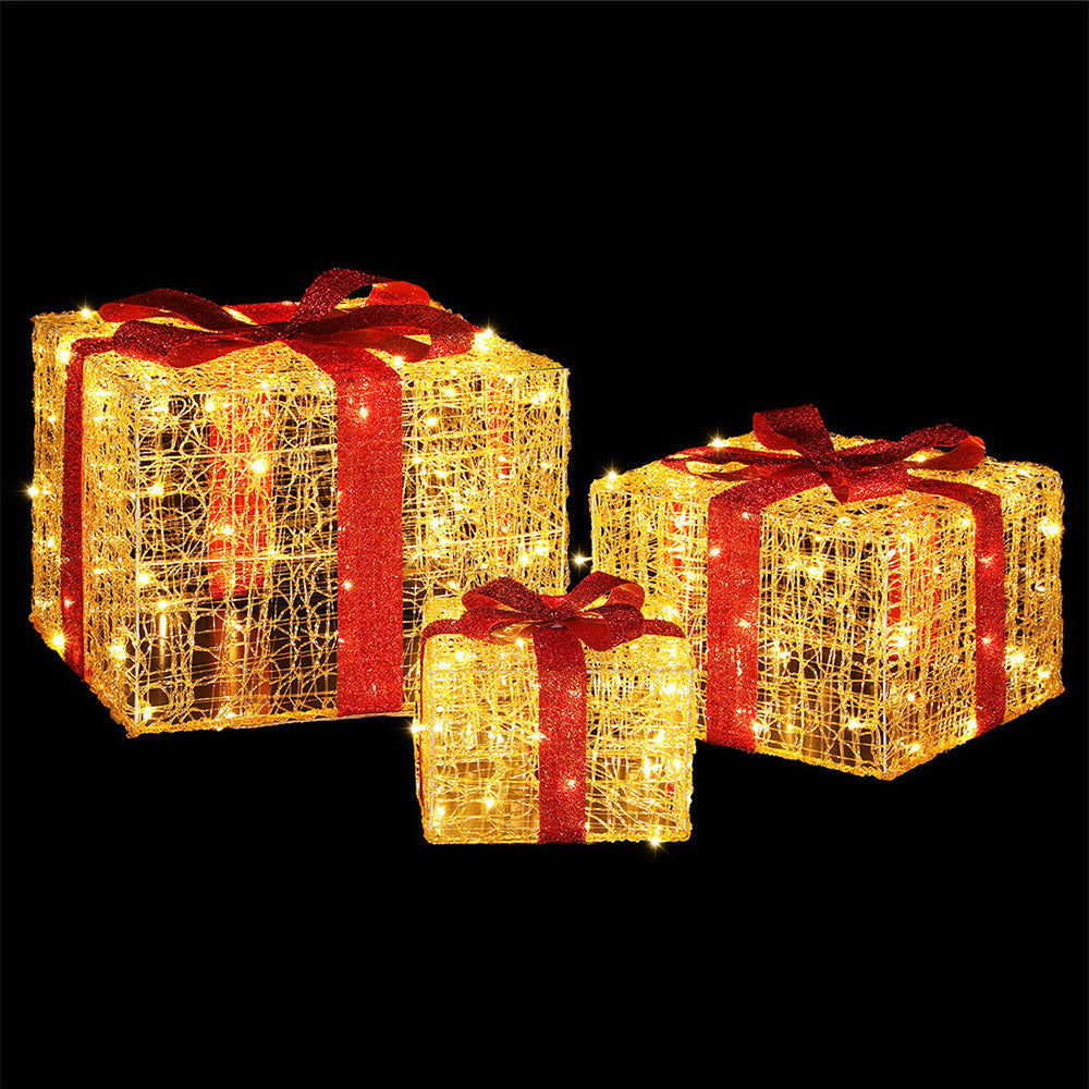 Jingle Jollys Christmas Lights 240 LED Fairy Light Gift Box 3pcs Decorations-Occasions &gt; Christmas &gt; Christmas Wreaths &amp; Garlands-PEROZ Accessories