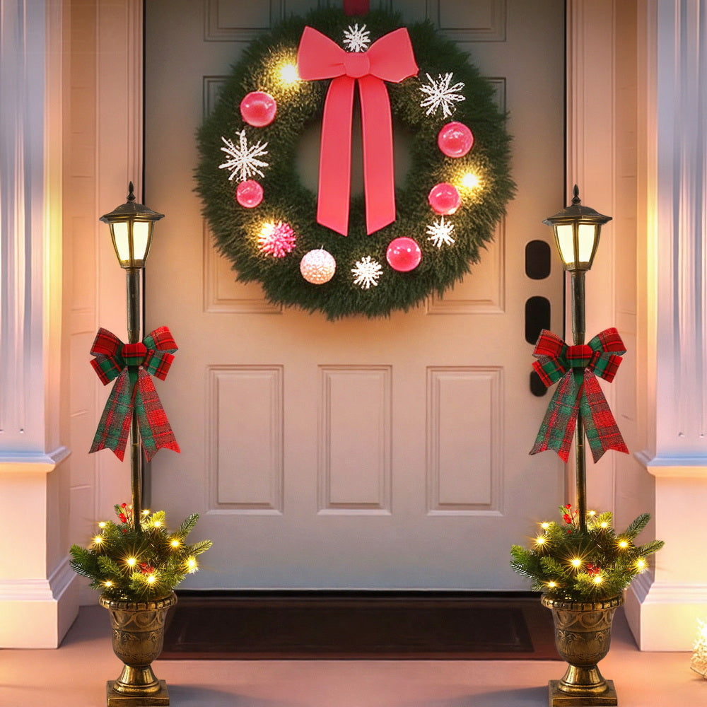 Jingle Jollys Christmas Lights 125cm Lamp Post 50 LED Fairy Light Decorations-Occasions &gt; Christmas &gt; Outdoor Decorations &amp; Lights-PEROZ Accessories