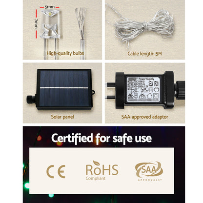 Jingle Jollys 3M Solar Christmas Lights String Light 200 LED-Outdoor Lights-PEROZ Accessories