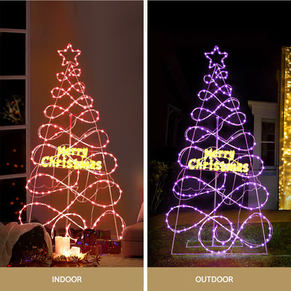 Jingle Jollys Christmas Tree 1.7m 230 RGB LED Motif Lights Xmas Trees Decoration-Occasions &gt; Christmas &gt; Christmas Trees-PEROZ Accessories
