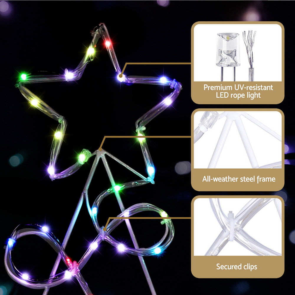 Jingle Jollys Christmas Tree 1.7m 230 RGB LED Motif Lights Xmas Trees Decoration-Occasions &gt; Christmas &gt; Christmas Trees-PEROZ Accessories