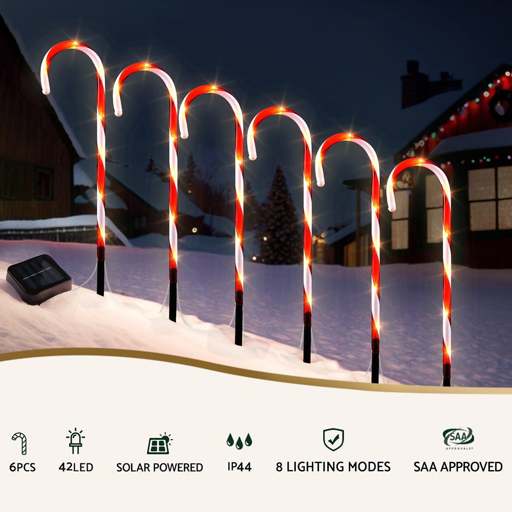 Jingle Jollys 6 PCS Christmas Lights Path Ground Light Garden Decorations 42 LED-Occasions &gt; Christmas &gt; Outdoor Decorations &amp; Lights-PEROZ Accessories