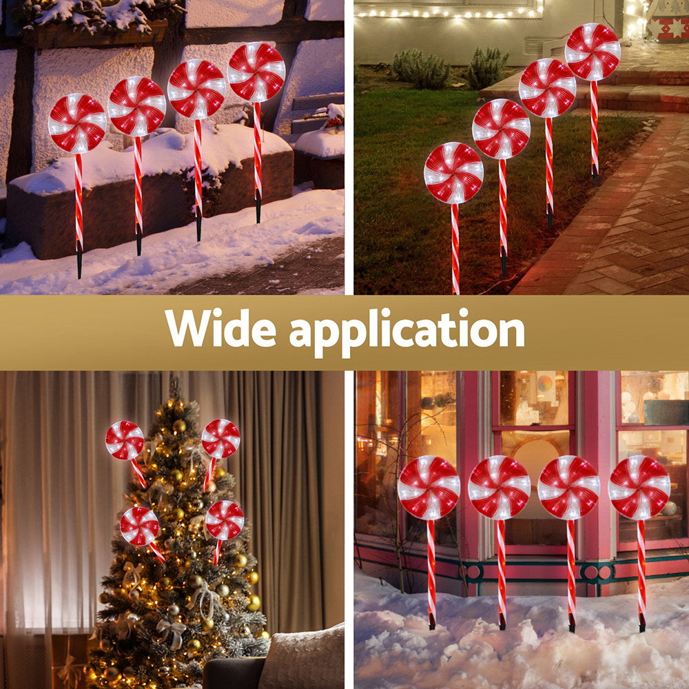 Jingle Jollys 4 PCS Christmas Lights Path Ground Light Garden Decoration 112 LED-Occasions &gt; Christmas &gt; Outdoor Decorations &amp; Lights-PEROZ Accessories