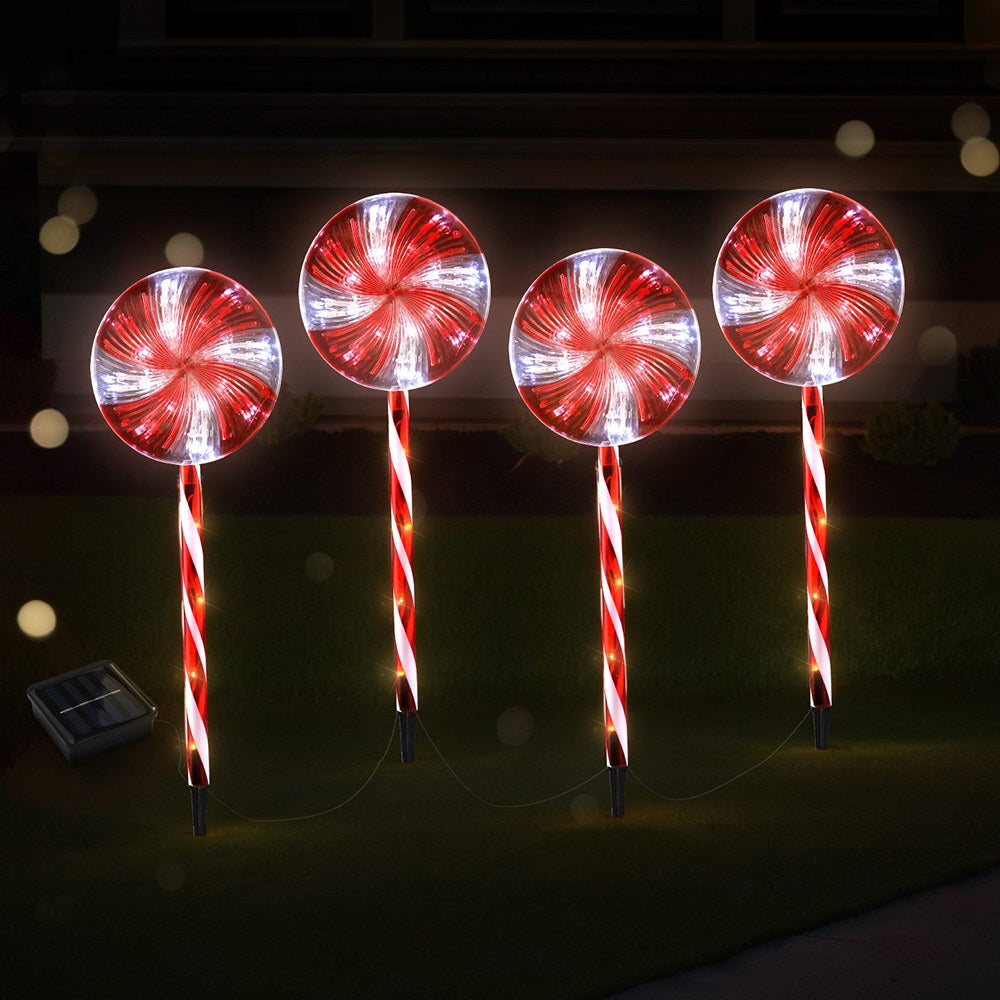 Jingle Jollys 4 PCS Christmas Lights Path Ground Light Garden Decoration 112 LED-Occasions &gt; Christmas &gt; Outdoor Decorations &amp; Lights-PEROZ Accessories