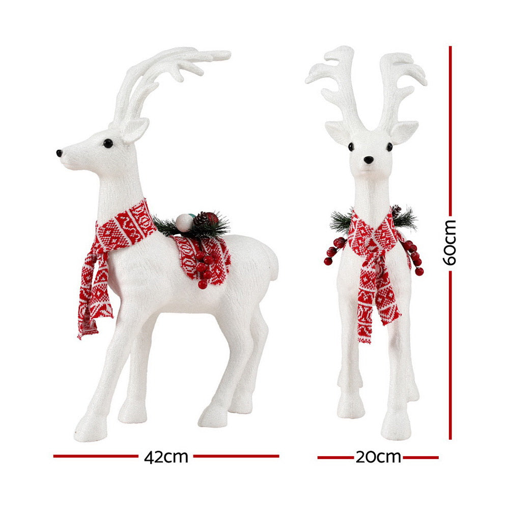 Jingle Jollys Christmas Reindeer 60cm Glitter Deer Ornaments Party Decorations-Occasions &gt; Christmas &gt; Christmas Decorations-PEROZ Accessories