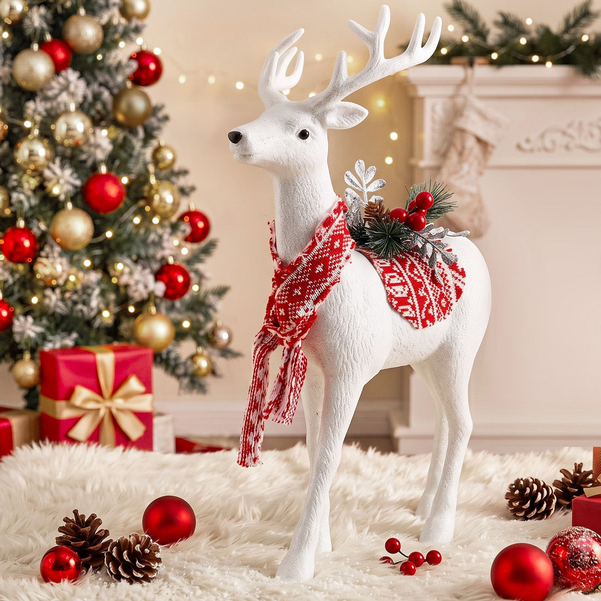 Jingle Jollys Christmas Reindeer 45cm Glitter Deer Ornaments Party Decorations-Occasions > Christmas > Christmas Decorations-PEROZ Accessories