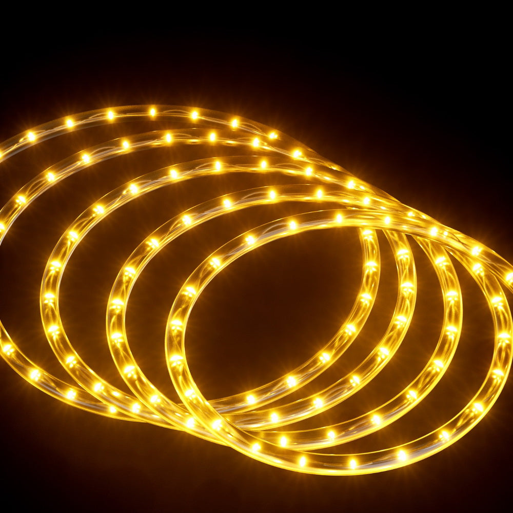 Jingle Jollys 20M Christmas Lights String Rope Light Decorations 600 LED Warm-Occasions &gt; Christmas &gt; Outdoor Decorations &amp; Lights-PEROZ Accessories