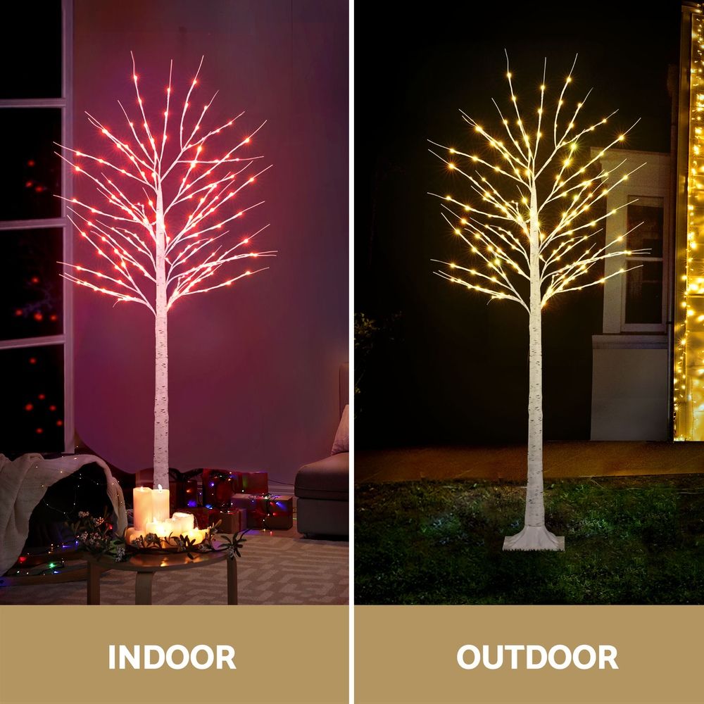 1.7M Christmas Tree 120 RGB LED Lights Jingle Jollys-Christmas Trees-PEROZ Accessories