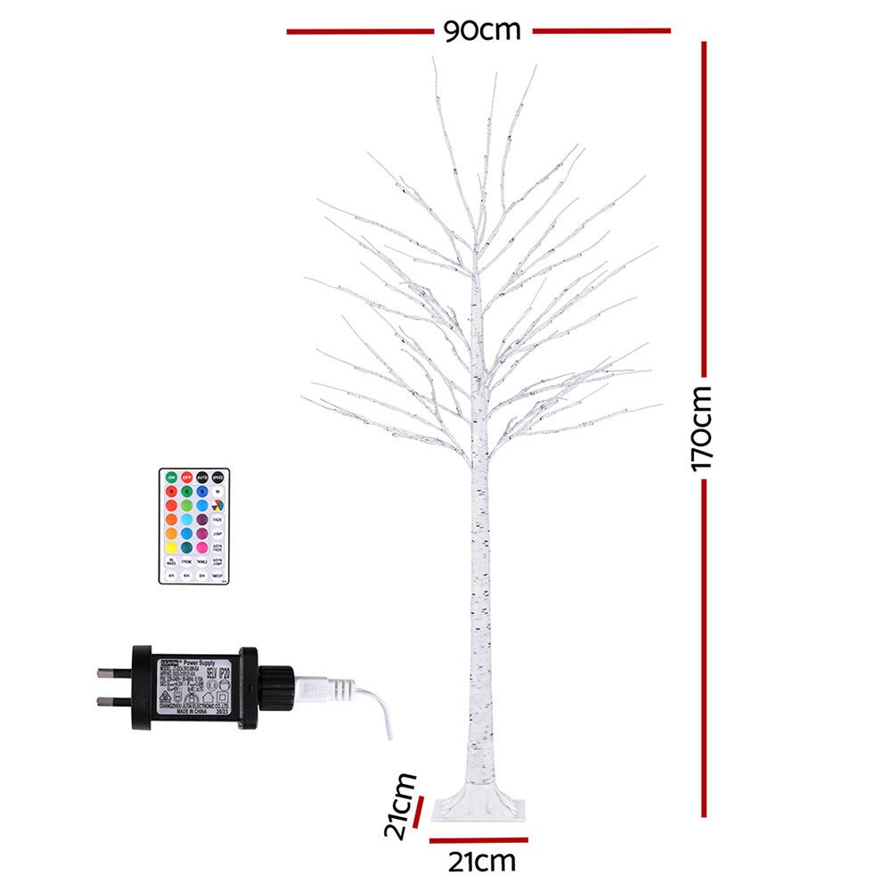 Jingle Jollys Christmas Tree 1.7m Twigs 120 RGB LED Lights Xmas Trees Decoration-Occasions &gt; Christmas &gt; Christmas Trees-PEROZ Accessories