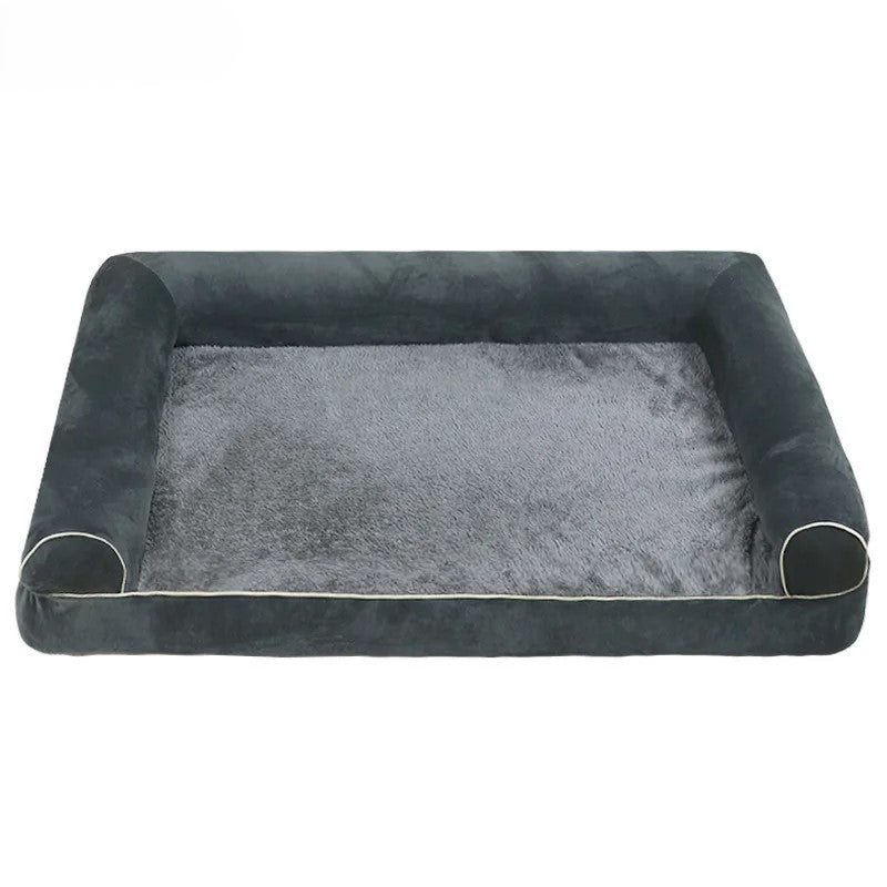 XXL Size PawfectFriend Orthopedic Dog Bed 3-Side Comfort Bolster Padded Calming Mattress Bed with Removable Cover-Pet Care > Dog Supplies > Dog Beds-PEROZ Accessories