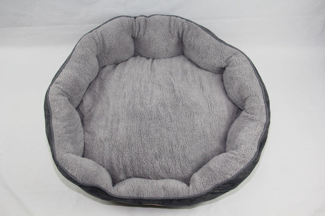 YES4PETS Blue / Grey Washable Fleece Soft Pet Dog Puppy Cat Bed-Large-Pet Care > Dog Supplies > Dog Beds-PEROZ Accessories