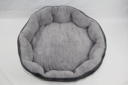 YES4PETS Blue / Grey Washable Fleece Soft Pet Dog Puppy Cat Bed-Large-Pet Care > Dog Supplies > Dog Beds-PEROZ Accessories
