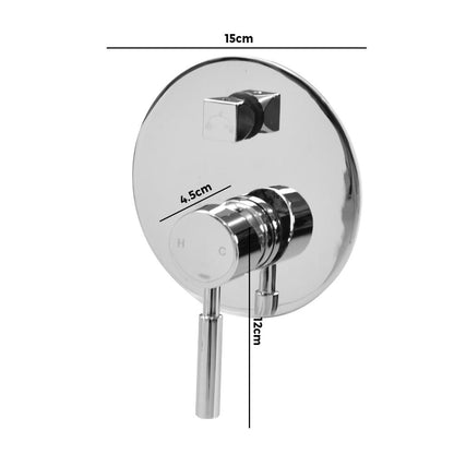 Chrome Shower Mixer Valves Wall Mounted-Shower Head-PEROZ Accessories