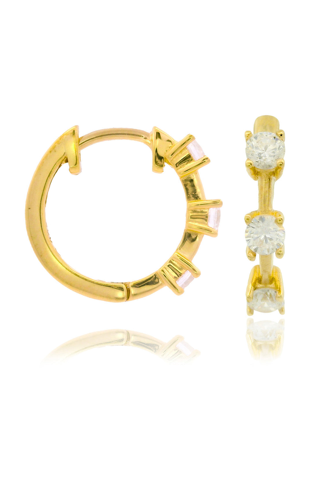 CHIC NOEL TRILOGY HOOP EARRINGS GOLD-PEROZ Accessories