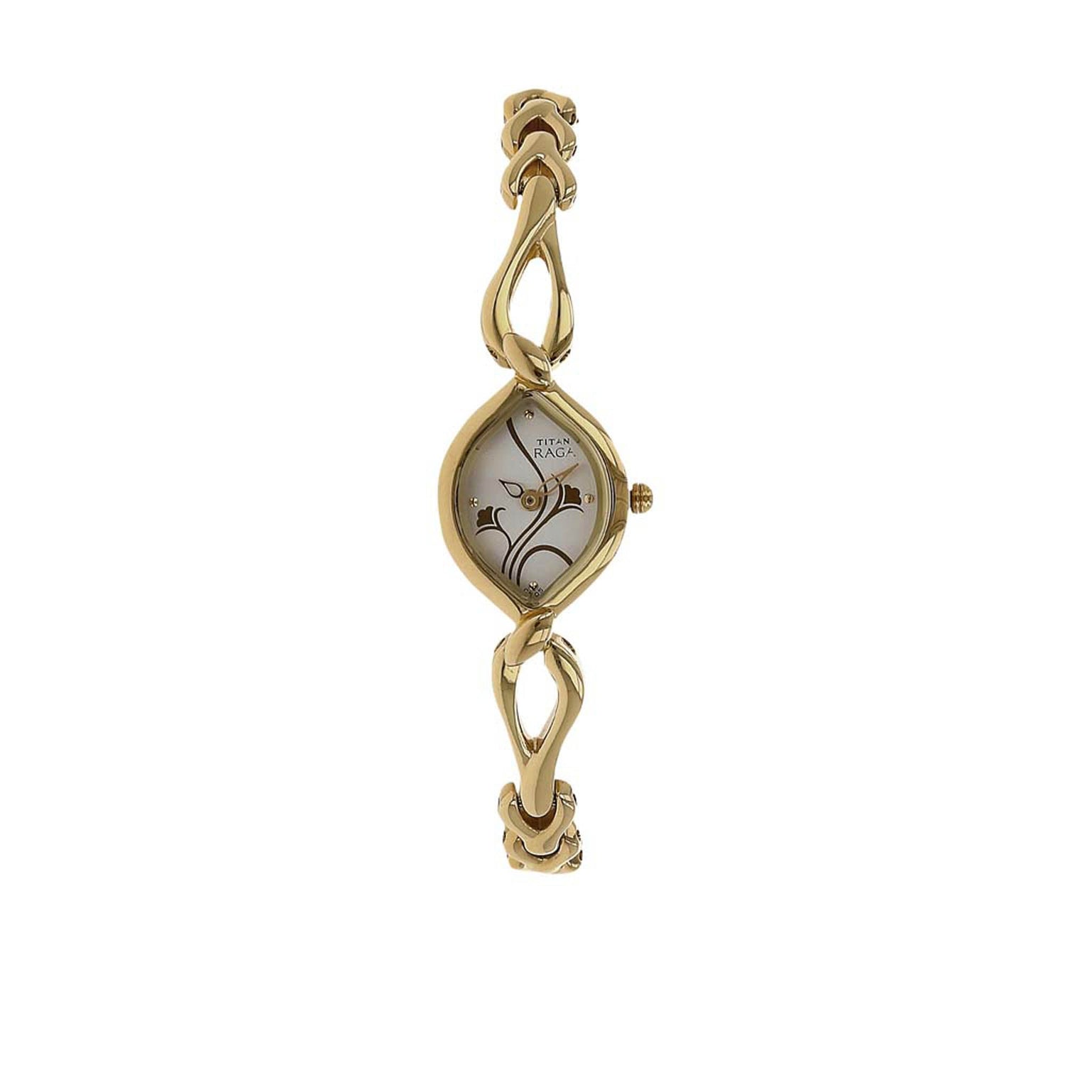 Titan Raga Flora Silver Dial Analog Metal Strap watch for Women-PEROZ Accessories