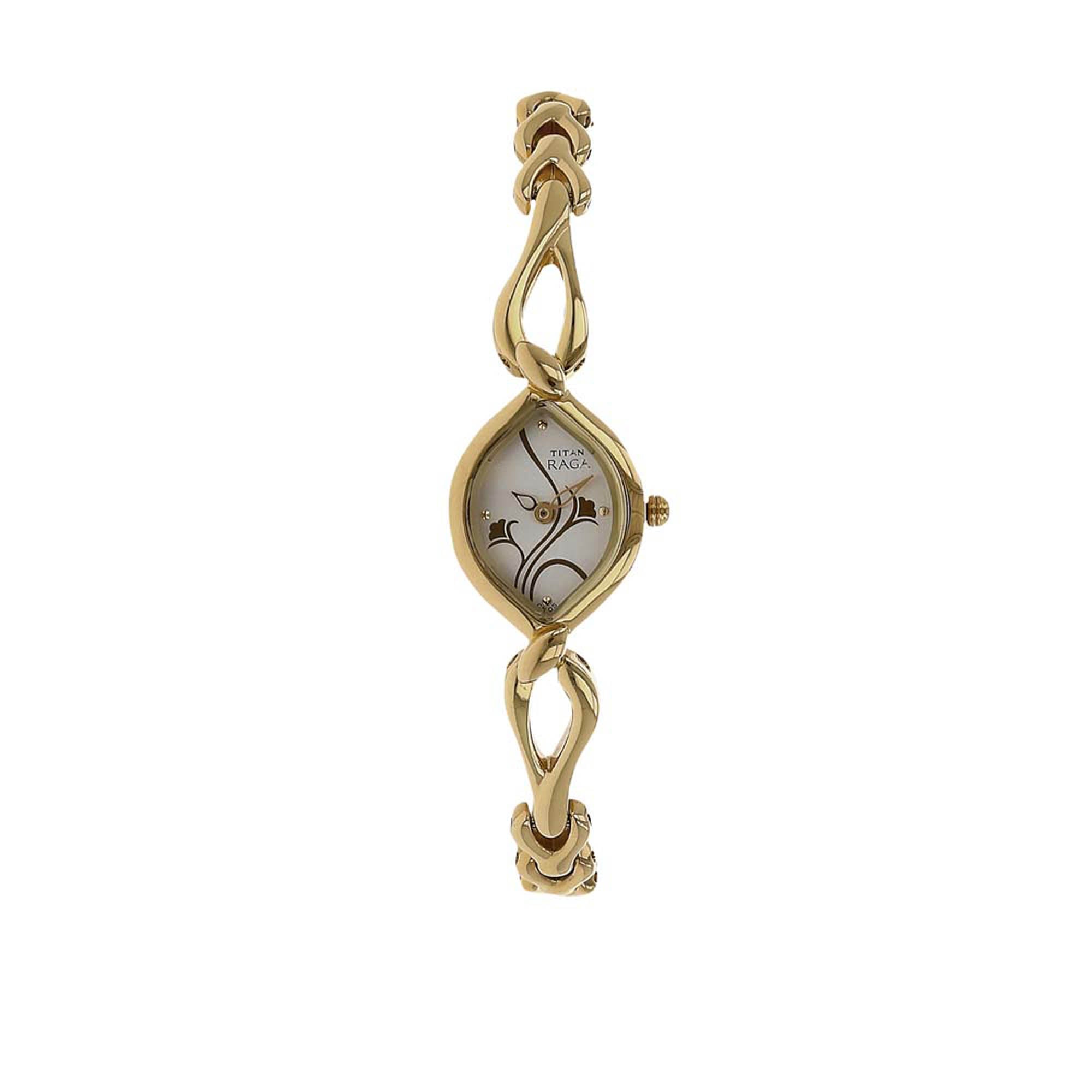 Titan Raga Flora Silver Dial Analog Metal Strap watch for Women-PEROZ Accessories