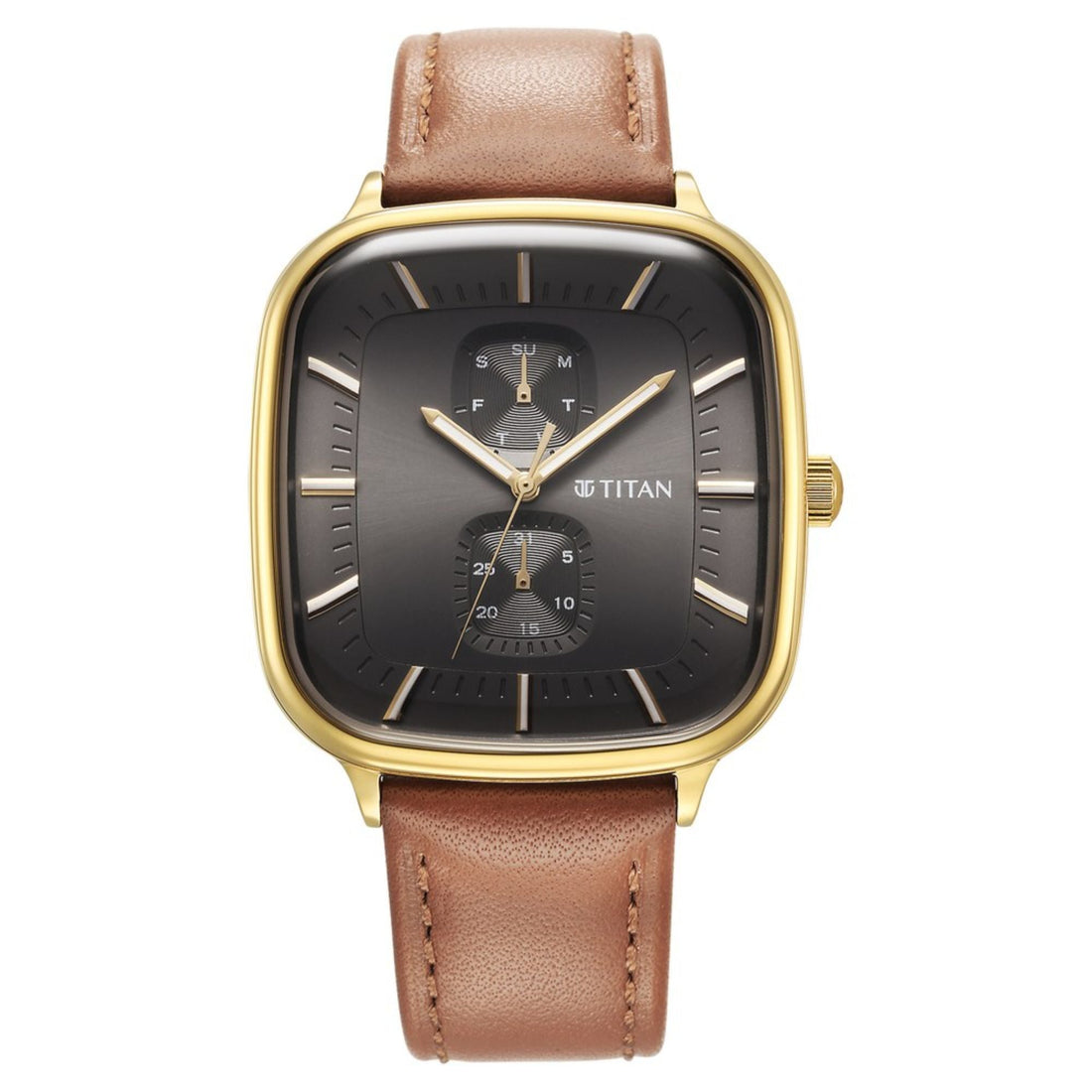 Titan Avant Garde Anthracite Dial Multi Stainless Steel Strap watch for Men-PEROZ Accessories
