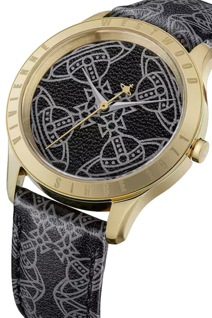 Vivienne Westwood Berkley Black Gold 35mm Black Watch-PEROZ Accessories